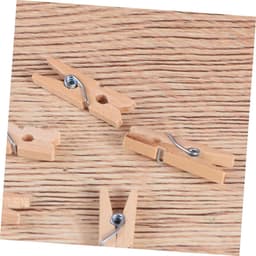 Houten Kledingknijpers - Was Knijpers - Kleding Ophangen - Duurzaam Hardhout - 100 Stuks - Houtkleur — thumbnail 3