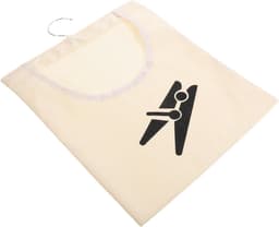Wasknijperzak Ophangbaar - Klemmenhouder Opberger - Wasknijpers Sorteren - Ruimtebesparend Ontwerp - 35x26 cm - Beige — thumbnail 1