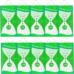 Hanging Dehumidifier Set van 10 Stuks - Vochtabsorberende Zak voor Kledingkast, Vochtbestrijding en Desiccant Oplossing — thumbnail 1
