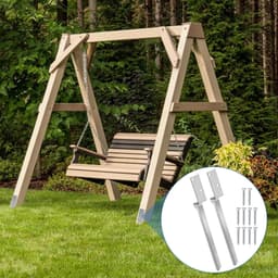 Dailygoods- Grondankers - Set van 2 - Thermisch verzinkt staal - Bodemhuls 4 x 50 cm - L-vorm - Geschikt voor houten palen - Weerbestendig - Paalankers — thumbnail 5