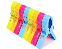 Dailygoods- Handdoekclips 12 Stuks - Grote Clips - Duurzaam Kunststof