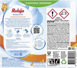 Robijn - Wasmiddeldoekjes Stralend Wit - 4 x 16 stuks - Voordeelverpakking — thumbnail 3