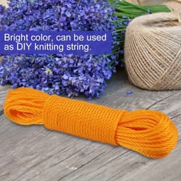 Nylon Waslijn - Waslijn Touw - Buiten Drogen - Hoogwaardige Nylon - 20 m - Oranje — thumbnail 4