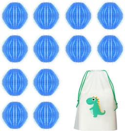 Zeynomax - Wasballen - Dierenhaarverwijderaar - Herbruikbaar - Blauw - Ontharingsballen - Geschikt voor wasmachines - 12 stuks — thumbnail 1