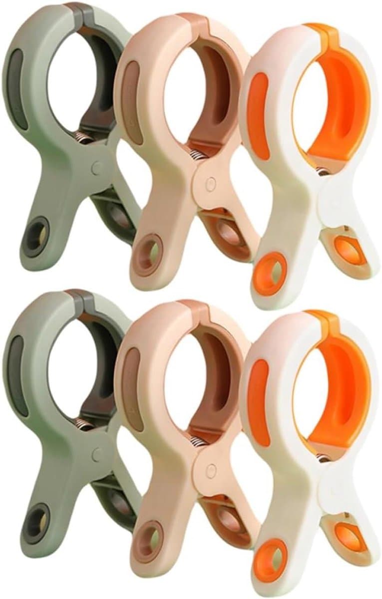 Wasknijpers Set - Kledingclips Houder - Kleding Droge - Winddichte Sterke Klem - 6 Stuks - Willekeurige Kleur — afbeelding 1