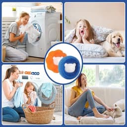 12 Pcs Lint Balls - Washing Machine Pet Hair Remover - Lint Ball voor het Verwijderen van Dierenharen en Lint in de Wasmachine — thumbnail 5