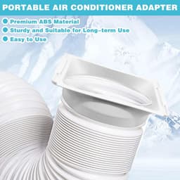 Dailygoods- Airco Slang 150mm - Afvoerslang Mobiele Airco - Aansluitstuk - Raamadapter - Eenvoudig te Installeren - ABS Kunststof - Airco Aansluiting — thumbnail 2
