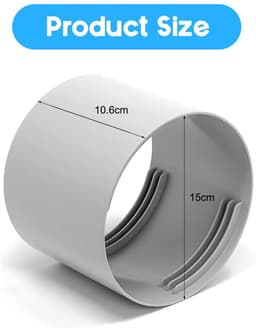 Dailygoods - Afvoerslang Adapter - Flexibele PVC Slangverbinder - 150mm - Air Conditioning - Voor luchtbehandeling - Geschikt voor diverse toepassinge... — thumbnail 3