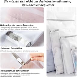 Dailygoods- Waszak Groot - Waszakjes met Rits - Wasnet voor Wasmachine - Waszakken voor Wasgoed - Waszakje voor Kleding - Duurzaam Polyester 40x50/50x60 cm — thumbnail 2