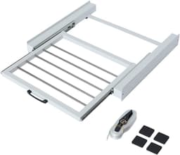 Aansluitset Wasdroger - Stapelkit - Ruimte Besparen - Met Uittrekbaar Rek - Universeel 60cm - Wit — thumbnail 2