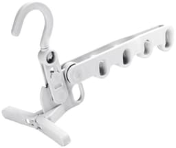 Dailygoods- Droogrek Stevig - Opvouwbaar - Draagbaar - 5 Ophanggaten - Voor Over de Deur - Duurzaam Kunststof - Kledingrek — thumbnail 5