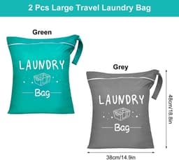 Dailygoods- Waszak Groot - Waszakken voor Wasgoed - Opvouwbaar - Waterdicht - Lichtgewicht - Geschikt voor Sportkleding - Waszakje — thumbnail 4