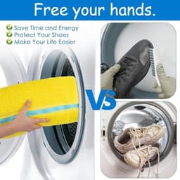 Schoenenzak Wasmachine - 1 Stuks Wasnet voor Schoenen - Antivervorming met Ritssluiting - Blauw — thumbnail 3