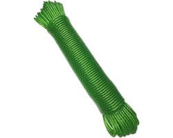 Waslijn - Drooglijn - Kleding Drogen - Stalen Kern - 20 meter - Groen