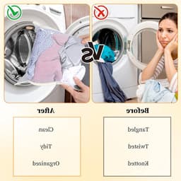 Grote Mesh Waszakken voor Wasmachine, Delicate Lingerie en Kleding, Duurzaam en Zacht met Rits Sluiting, 45x45cm, Bescherming voor Kleding tijdens het Wassen — thumbnail 3