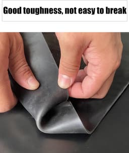 Isolerende rubbermat - Antislip vloer - Trillingen dempen - Geluidsreductie - 120 cm lang - Zwart — thumbnail 2