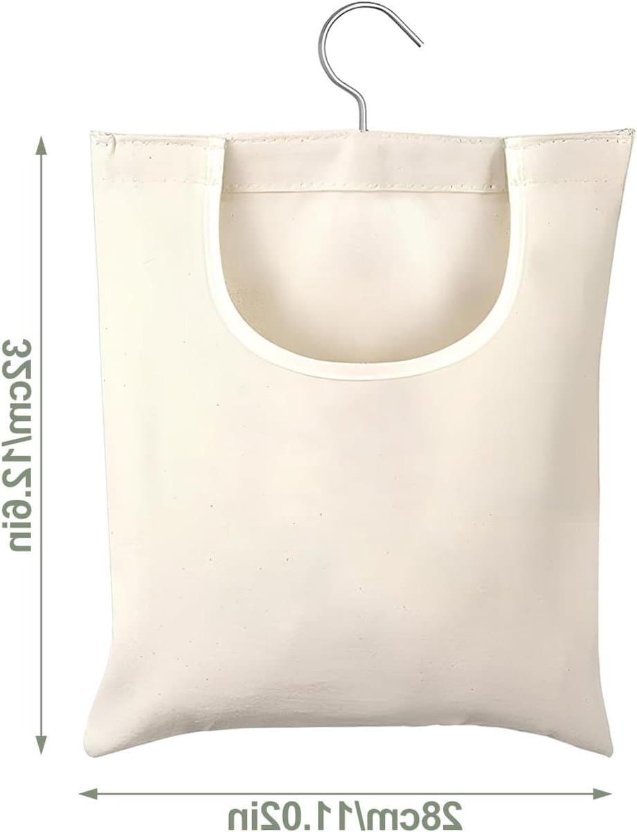 Wasknijperzak 32 x 28 cm in Beige - Handige wasmand voor het ophangen van wasgoed, duurzaam en praktisch — afbeelding 1