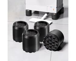 Wasmachinepads - Schokdempers - Dempen trillingen - Universeel toepasbaar - 4 stuks - Zwart