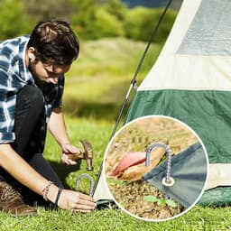 Stabiele Grondankers van 30 cm met 6 mm Diameter - Ideaal voor Tent, Trampoline en Schutting Bevestiging — thumbnail 5