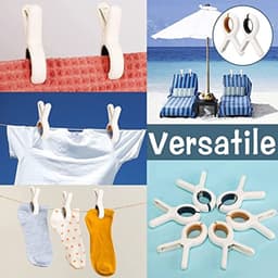 6 stuks strandhanddoekclips – winddichte wasknijpers voor handdoeken, ligstoelen, zwembad en camping – groot en stevig — thumbnail 5