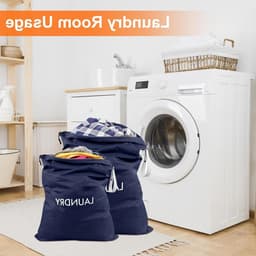 Grote Waszak voor Reizen en Kamperen - Herbruikbare Waterdichte Waszak met Rits voor Vuile Kleding en Studentenhuis — thumbnail 3