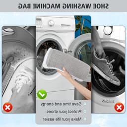 Dailygoods - Flintronic 2 stuks waszakken, herbruikbaar, voor wasmachine en wasdroger, ideaal voor gymschoenen, sokken, beha's (donkergrijs) — thumbnail 4