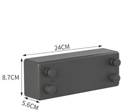 waslijn uittrekbaar - Waslijn - waslijndraad met stalen kern - Rolwaslijn - Ruimtebesparende waslijn - Lengte 4,2 m - 24*8,7*5,6 cm - Antracietgrijs - Roestvrij staal — thumbnail 5