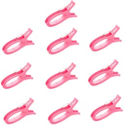 10-stuks Extra grote plastic wasknijper - Wasknijpers - Dekendroogklemmen - Windbestendige klemmen - Antislip wasknijpers - Met antislip gekartelde randen - 16 cm - Geschikt voor dekens, kleding, handdoeken, enz. - Roze — thumbnail 1
