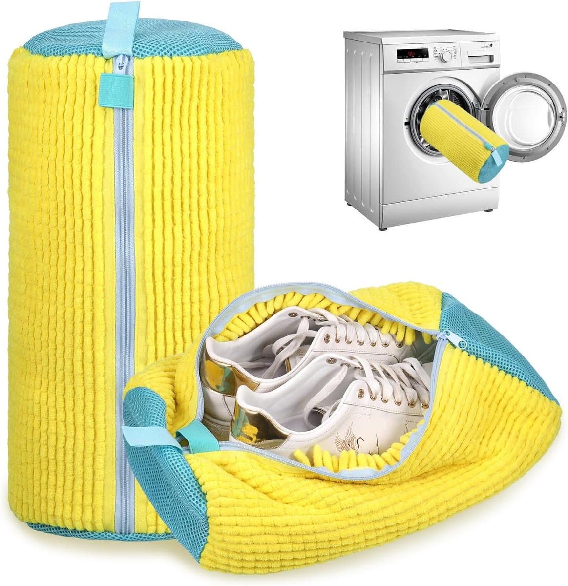 2 Stuks Waszakken voor Schoenen - Herbruikbare Waszakken voor Sneakers, Wasmachine, 360° Reiniging, Ideaal voor Wassen van Schoenen — afbeelding 1