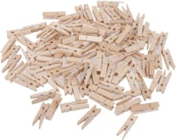 2 set 100 stuks natuurlijke houten haringen wasknijpers clips 35 * 5mm — thumbnail 5