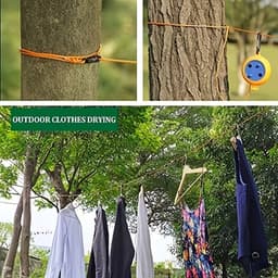 Verlengbare Waslijn 9,75 m – Draagbare Reis- & Kampeer Kledinglijn met Handvat – Ideaal voor Camping, Vissen & Outdoor – Duurzaam en Compact Droogrek — thumbnail 5