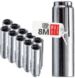 Inslaggankers Staal - Slaganker Keilbout - Zware Lasten Bevestigen - Verzinkt Corrosiebestendig - M8 30mm - Zilver — thumbnail 1