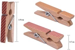 Allecto - Mini Wasknijpers - Houten Mini Wasknijpers - Sterk en Stevig - Gemengde Kleur - Voor Knutselen - Geschikt voor Feesten en Bruiloften — thumbnail 5