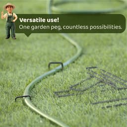SeedPal Grondankers Bodemankers Onverzinkt - 25 Stuks - Haringen Aardnagels Stabiel, Grondankers Voor Onkruidvlies, Hek & Tent - 150 mm x 25 mm x Ø2,7 mm - Aardnagels/Bodemhaken Van Staal - Grondverankering — thumbnail 2