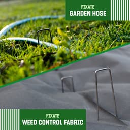 GardenGloss® Grondankers Van Niet Verzinkt Staal (25 Stuks) - Stabiele Grondankers Voor Onkruidvlies, Tuinvlies, Schutting & Net - 150 mm Lang, 25 mm Breed, Ø 2.7 mm — thumbnail 3