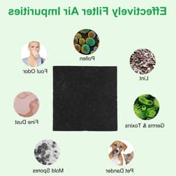 Compostfilters van Actieve Koolstof voor Keukenafval - 10 Stuks - Vierkant 14 cm - Geurfilter voor Organisch Afval en Composteerbak — thumbnail 3