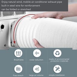 Dailygoody - Air Conditioner Afvoerslang - 3 Meter Vervangingsslang - Flexibel en Duurzaam - Voor Airco - Hoogwaardige PP en Staal - Efficiënte Luchta... — thumbnail 3