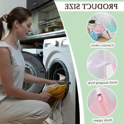 Mini Triangle Waszakken - 4 Stuks Mesh Waszakken met Rits voor Ondergoed, Sokken en Delicate Kleding - Ideaal voor de Wasmachine en Reizen (4 Kleuren) — thumbnail 4