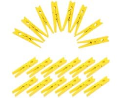 Cosensi- Bamboe Wasknijpers 30 Stuks - Duurzaam Hout - Kleine Wasknijpers - Wasknijpermandje - Wasknijpers Kunststof - Lichtgewicht en Praktisch Ontwerp
