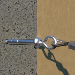 Betonanker met Oog - Verankeringsbout Oogbout - Zware Bevestigingen - Anti-rotatie Ontwerp - M8 x 60 mm - Verzinkt — thumbnail 2