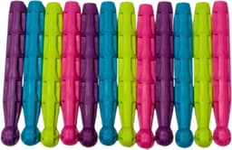Plastic Dolly Knijpers - Wasknijpers Sterk - Kleding Drogen - Zware Weersomstandigheden - 12 Stuks - Geassorteerd — thumbnail 1