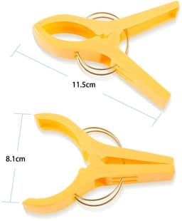 Wasknijpers - 24 Stuks - Grote Knijpers - Kunststof - Strandlaken Knijpers - Badlaken Clips - Heavy Duty Handdoekklemmen - Handdoekklemmen Voor Strandligstoelen - Winddicht - Voor Strandlaken, Beddengoed En Dikke Kleding - 11.5*8.1cm - Kleurrijk — thumbnail 2