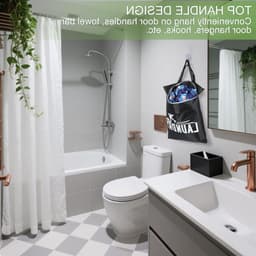 Reiswaszakken Set van 2, Ideaal voor Zwemkleding, Sportkleding en Vuilwas met Rits voor Thuis en Vakantie, Blauw en Zwart — thumbnail 4