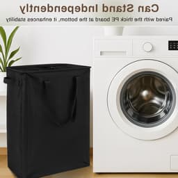 Vouwbare Wasmand met Handvatten, Smalle Opbergmand voor Kleding, Speelgoed en Beddengoed, 20 x 40 x 60 cm — thumbnail 2