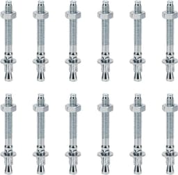 Heavy duty pluggen - Wigankers bouten - Zware bevestigingstaken - Verzinkt koolstofstaal - M8 x 8 cm - Zilver — thumbnail 1