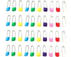Veiligheidsspelden Set - Luier Spelden - Baby Verzorging - Met Plastic Sluiting - 100 Stuks - Gekleurd