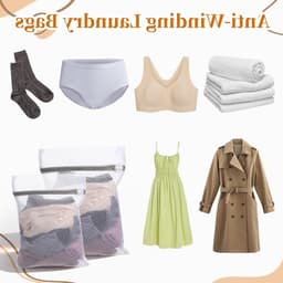 Set van 4 waszakken voor delicate kleding, mesh met rits, ideaal voor lingerie, sokken en bh's — thumbnail 3