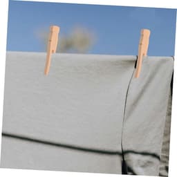 Houten Knijpers - Kleding Clips - Was Ophangen - Beschermend Rond Ontwerp - 50 Stuks - Lichtbruin — thumbnail 3