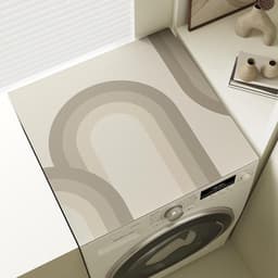 Wasmachine Beschermmat - Droger Mat Antislip - Apparaten Beschermen - Waterdicht Hittebestendig - 60 x 60 cm - Grijs — thumbnail 1