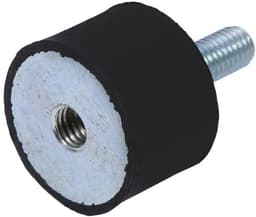 Dailygoods- Schokdemper Rubber - Trillingsdempers - Silent Block Isolator - Cilindrische Beugels - Pack van 4 - Zwart/Zilver - Trillingsdemper — thumbnail 4